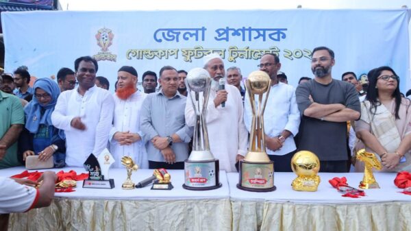 জেলা প্রশাসক গোল্ডকাপে গোপালপুরকে ১-০ গোলে পরাজিত করে টাঙ্গাইল সদর চ্যাম্পিয়ন